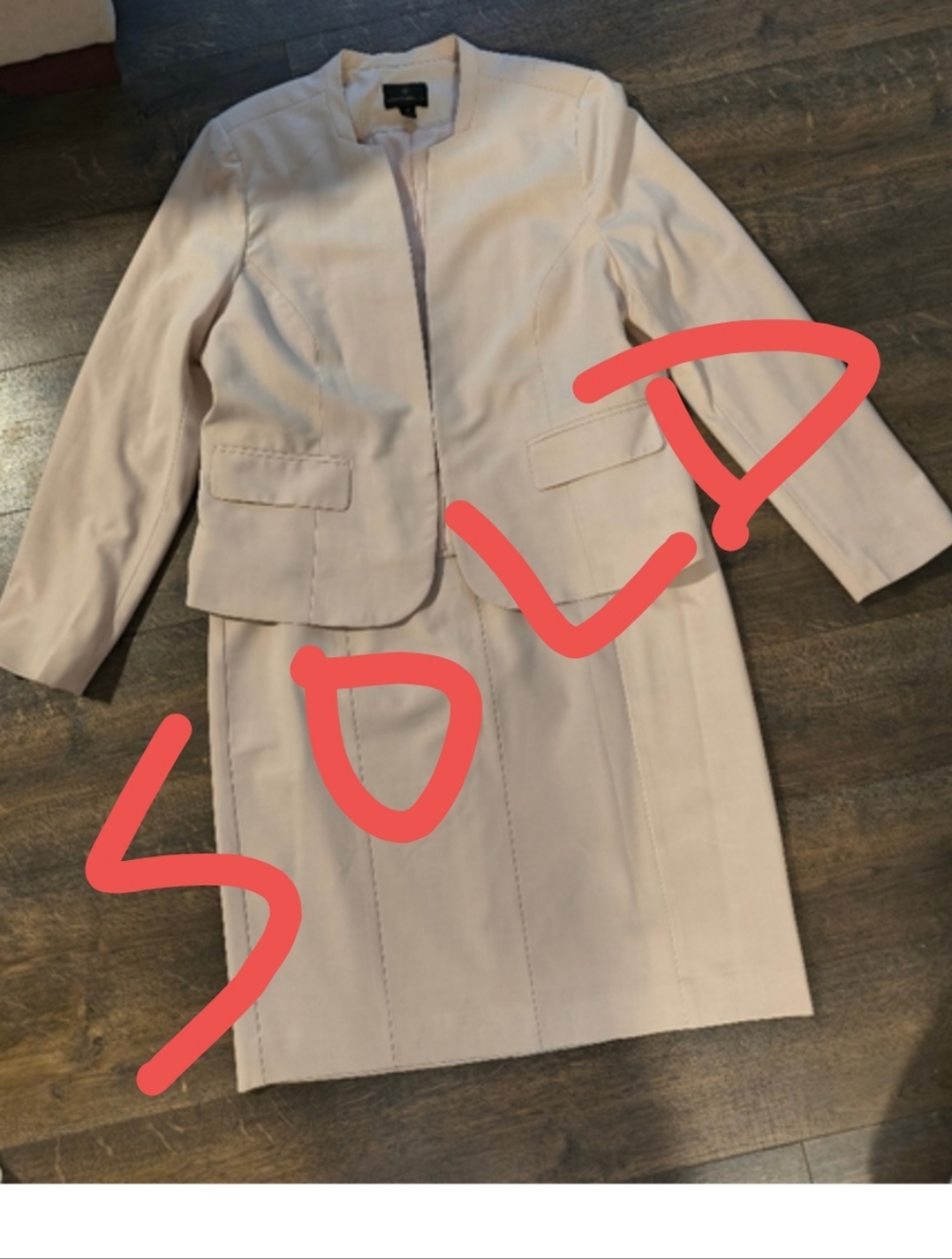 Worthington 2pc Blazer Skirt Light Pink Set Women's Business Office Size 16